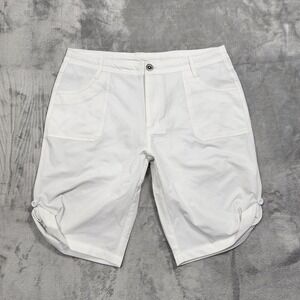 Pacific Trail Shorts Womens 12 White Bermuda Roll Tab Hem Hiking Activewear